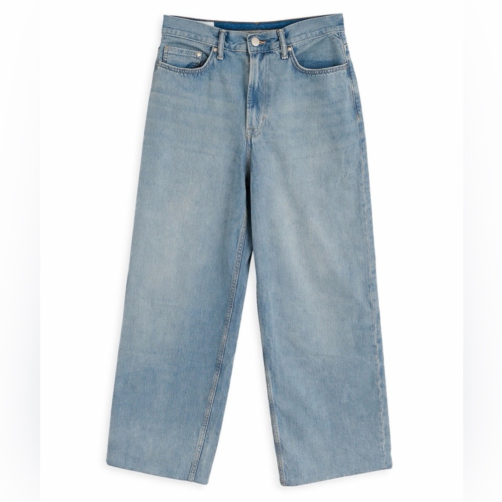 H&M Baggy Fit Jeans Light Wash Denim 30x32 Relaxed Wide Leg